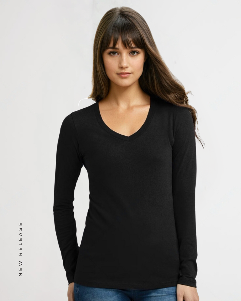 Women V-neck long sleeve